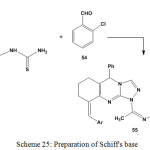 Scheme 25: Preparation of Schiff's base