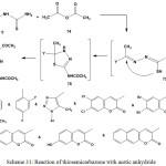 Scheme 31: Reaction of thiosemicarbazone with acetic anhydride