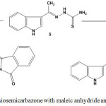 Scheme 33: Reactions of thiosemicarbazone with maleic anhydride and phthalic anhydride