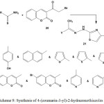 Scheme 9: Synthesis of 4-(coumarin-3-yl)-2-hydrazonothiazoles