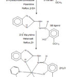 Figure 1: Scheme for the preparation of metal complexes M = Co(II), Cu(II) and Zn(II)