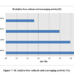 Figure 7: M. oleifera free radicals and scavenging activity (%)