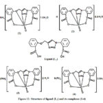 Figure 11: Structure of ligand (L1) and its complexes (1-4)