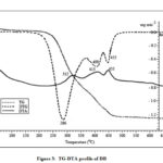 Figure 3:  TG-DTA profile of DB